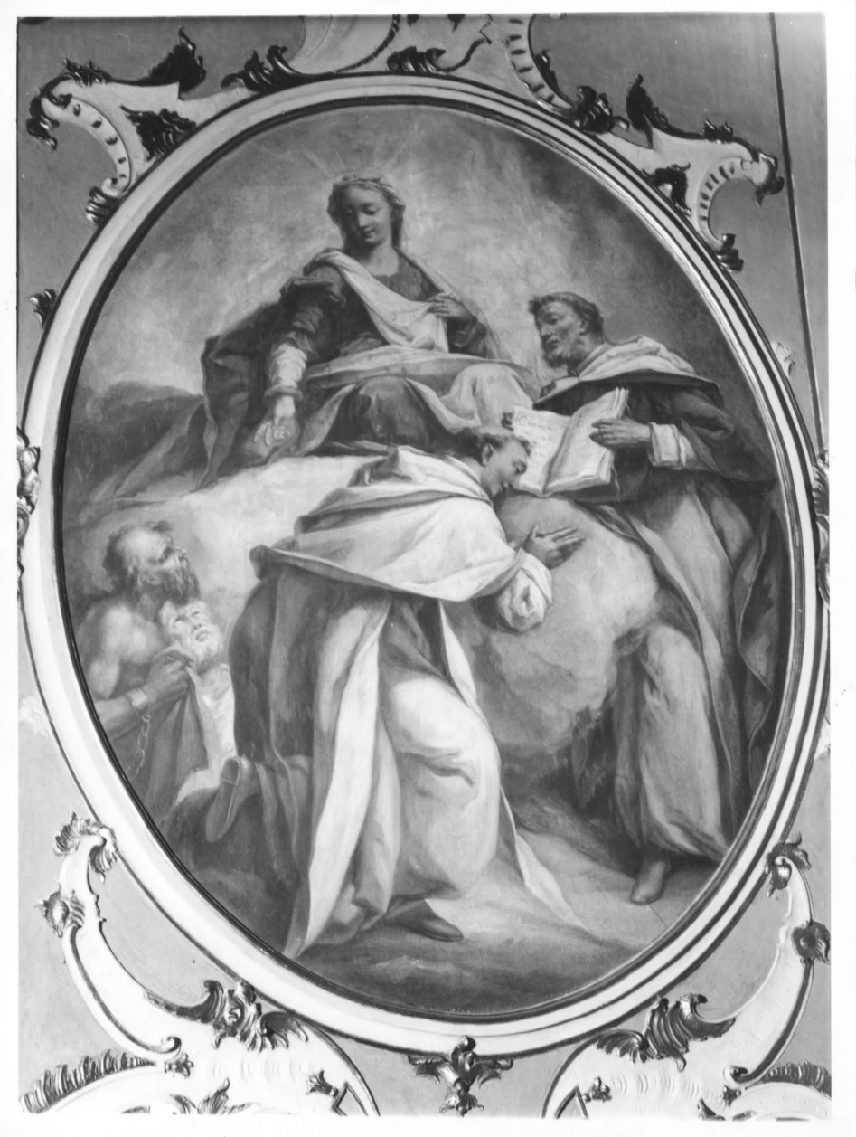 San Raimondo consegna la regola dell'ordine della Mercede a San Pietro Nolasco - Bergamo
